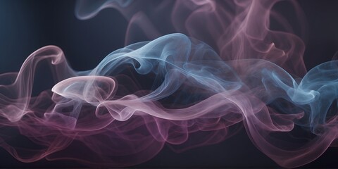 Obraz premium Abstract image of glowing blue and purple smoke-like waves.