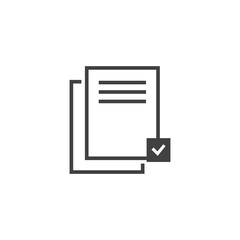 Approved data document icon vector template