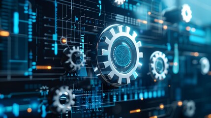 Business process automation concept. 