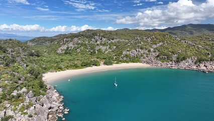 Obraz premium Aerial photo of Radical Bay Magnetic Island Queensland Australia