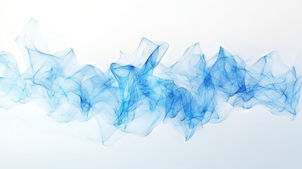 A cloud composed of light blue technology lines, white background,