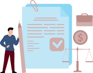 The boy has a court approval document.