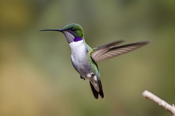 Costas hummingbird bird blurry nature background, Ai Generated 