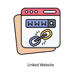 Linked Website vector filled outline Icon Design illustration. Smart Home and Technology Symbol on White background EPS 10 File