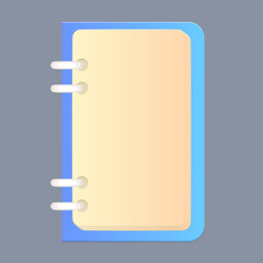 Note Pad Office Book Cartoon Isolated Vector Design