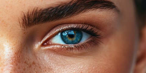 Obraz premium close up single woman's eye, front on angle