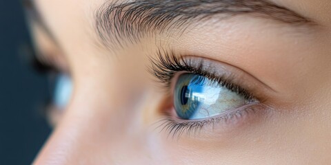 Obraz premium close up single woman's eye, front on angle