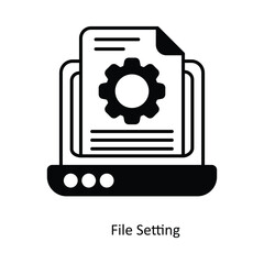 File Setting vector filled outline Icon Design illustration. Smart Home and Technology Symbol on White background EPS 10 File
