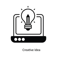 Creative Idea vector filled outline Icon Design illustration. Smart Home and Technology Symbol on White background EPS 10 File