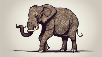 Fototapeta premium elephant in art style