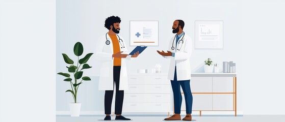 Doctor Consulting with Patient About Mpox Symptoms and Prevention in Clinic
