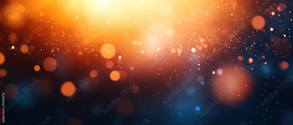 Poster blur glow overlay with lens flare and bokeh sunlight