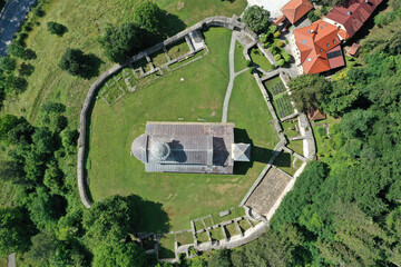 Old medieval Serbian Christian Orthodox monastery Sopocani