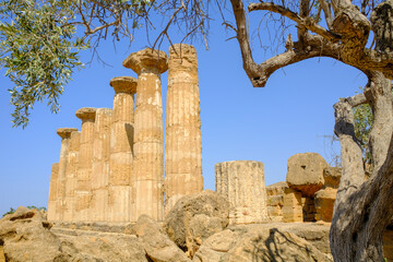 Valle de los Templos, conjunto arqueológico situado cerca de Agrigento, en el sur de Sicilia.