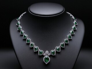 Elegant Emerald and Diamond Necklace.