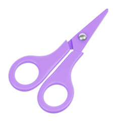 Scissors 3D Rendering Icon Isolated Transparent Background
