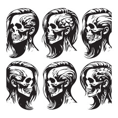 Iconic Skull Shadow Illustration
