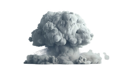 Explosion nuclear bomb isolate on white background