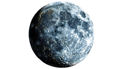 Obraz premium Realistic Moon isolated on white background