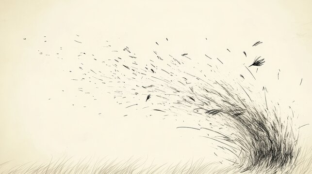 Biblical Illustration of Chaff Blown Away by Strong Wind Symbolizing the Fate of the Wicked - Psalms 1