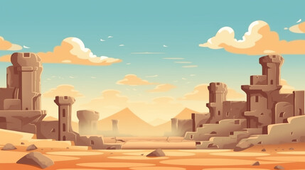 Desert ruins game background