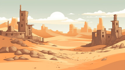 Desert valley game background