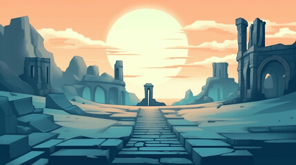Desert ruins game background