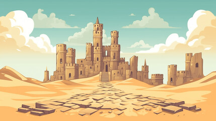 Desert city game background