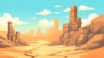 Desert ruins game background