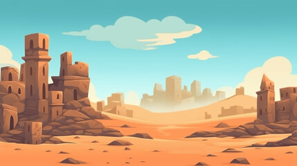 Desert valley game background