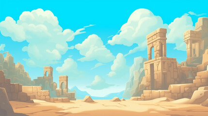 Desert ruins game background