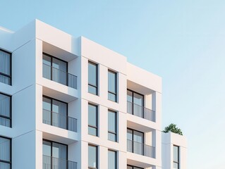 Luxury condos, urban living investment, 3D illustration