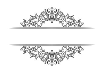 Fototapeta premium Elegant floral ornament frame