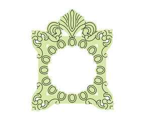 Frame in flat style. Hand drawn vector illustration.