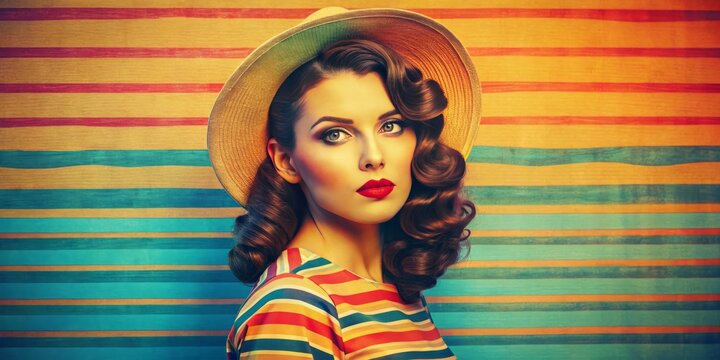 Retro vintage colored