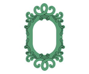 Frame in flat style. Hand drawn vector illustration.