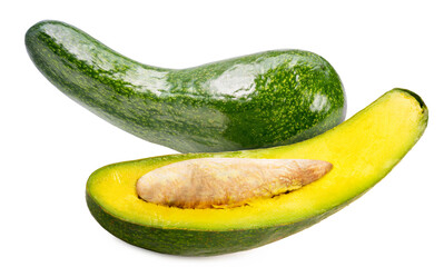 Fresh Avocados on white background, Fresh Long Neck Avocados isolate on white background with clipping path.