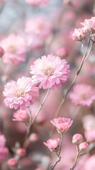 Romantic Pink Roses on Blurred Bokeh Background: Elegant Floral Design for Valentine's Day, Weddings, and Invitations. Minimalist Composition with Copy Space for Greeting Cards and Marketing. AI-Gener