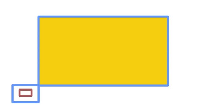 There is a yellow frame in the middle of the image and a smaller outline at the bottom.
