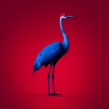 METAPHYSICAL AND COLORFUL POP ART ANIMALS HERON