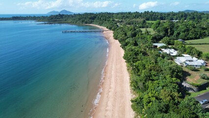 Aerial photo of Mission Beach Queensland Australia