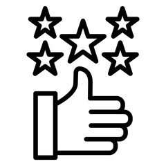 5 Stars Icon Style