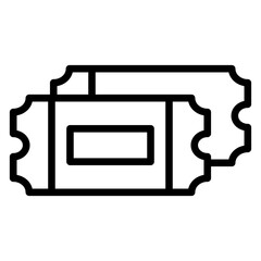 Cinema Ticket Icon Style