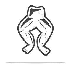 Fototapeta premium Raw frog meat icon transparent vector isolated