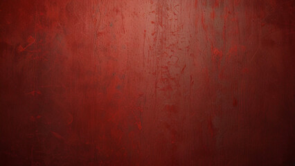 A red wall with visible weathering and texture, creating an abstract and intense visual appeal, indicative of age.