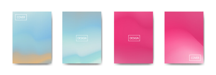 set of abstract background with beautiful gradation color, colorful background for poster flyer banner backdrop.vertical banner.cool fluid background vector illustration