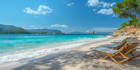 private oasis on this secluded beach. The calm turquoise waters and soft sandy shore