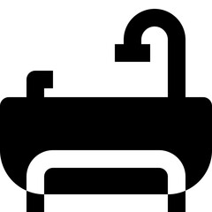 bathroom black solid icon