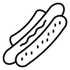 Hot Dog Icon Style