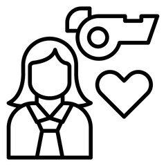 Life Coach Female Icon Style